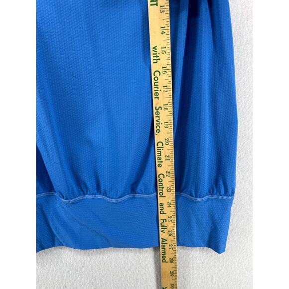 LULULEMON Tank Top 6 M No Limits Racerback Circle Mesh Shelf Bra Yoga Gym Blue - Picture 11 of 12